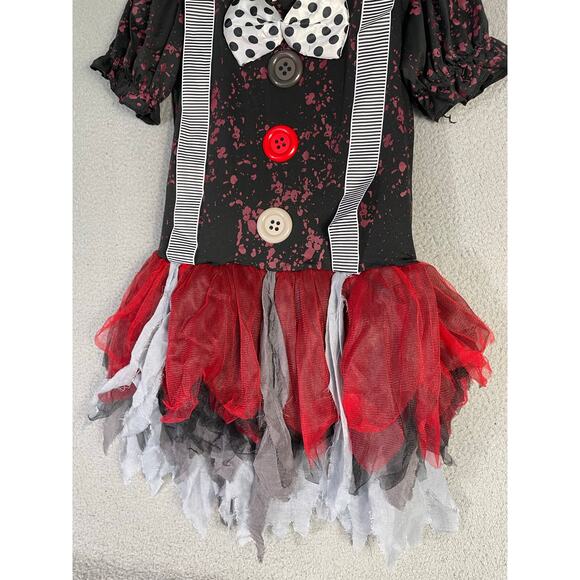 Spirit Halloween Red Black Clown Costume Dress Adult‎ Small Medium 2-8 Tutu - Picture 4 of 11